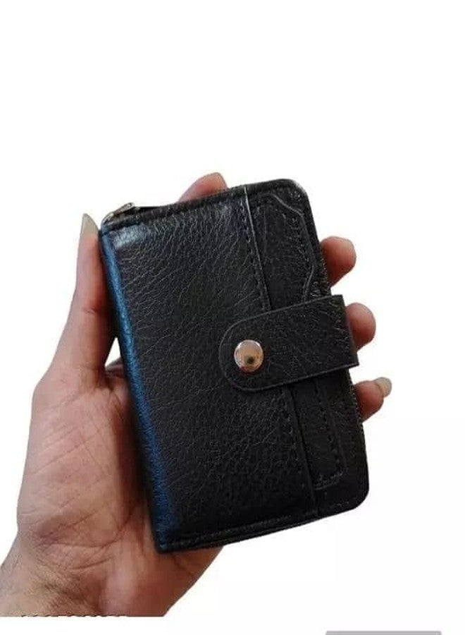 Brajin Men Black Genuine Leather Card Holder Wallet - Image 5